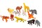 100 Piece Party Pack Mini Wild Jungle Animals - Plastic Mini Educational Jungle Animal Toys - Fun Gift Party Favors